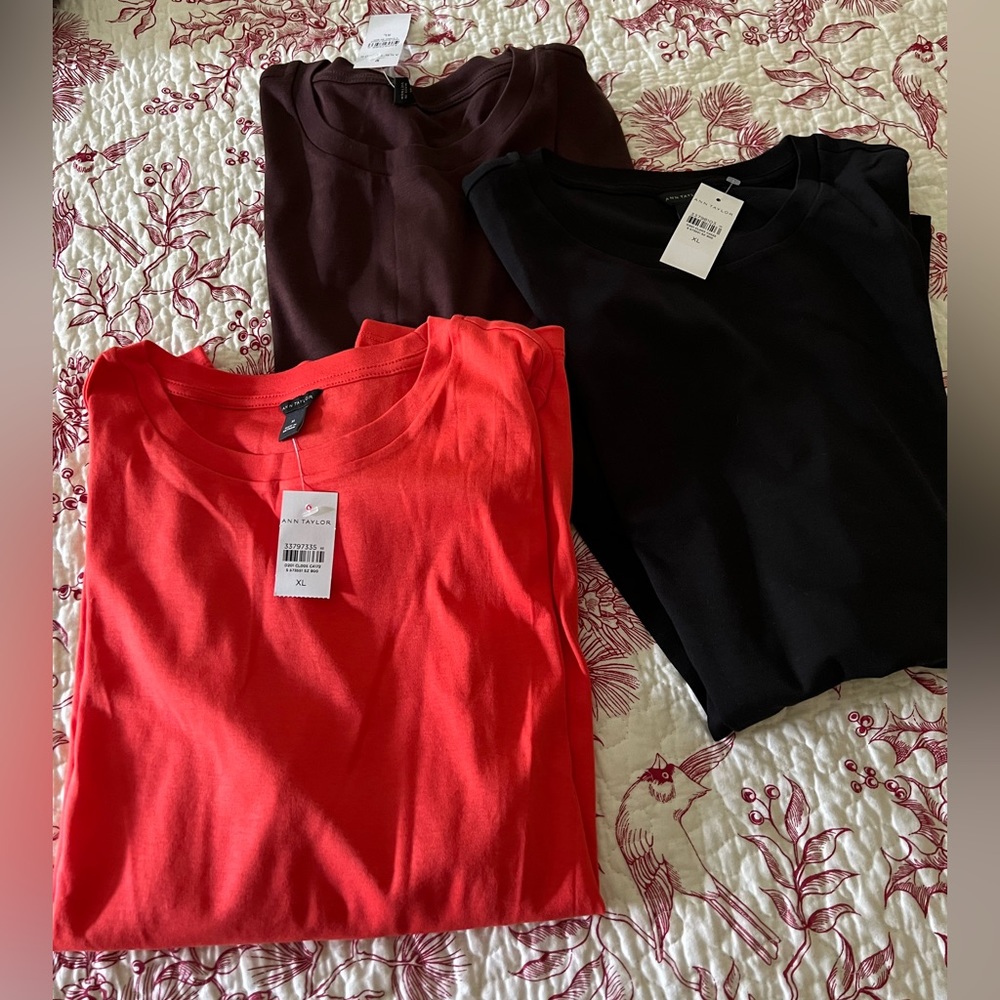 NWT Ann Taylor Classic Long Sleeve Tees!